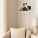 Orwell 1 Light 10 inch Matte Black Articulating Wall Sconce Wall Light, Adjustable